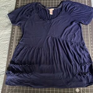 Ruffled, gussied-up tee shirt